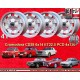 4 cerchi Cromodora CD28 6x14 ET22.5 + kit bulloni KB4 126 4x130 Lancia Fulvia 