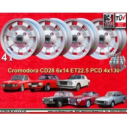 Lancia Cromodora 6x14 ET22.5 4x130 silver Fulvia, 2000 wheels jantes cerchi llantas felgen