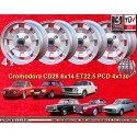 4 llantas Cromodora CD28 6x14  + tornillos KB4 126 4x130 Lancia Fulvia  Fulvia 2000