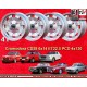 4 llantas Cromodora CD28 6x14 4x130 Lancia Fulvia  Fulvia 2000 silver