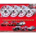 4 jantes Cromodora CD28 6x14 4x130 Lancia Fulvia  Fulvia 2000 silver