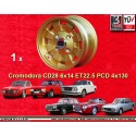 1 wheel Cromodora CD28 6x14 4x130 Lancia Fulvia  Fulvia 2000 gold