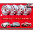 4 cerchi TZ 5.5x15 ET28 4x145 Lancia Aurelia  silver