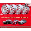 4 Felgen TZ 5.5x15 4x130 Lancia Flavia  Flavia  silver