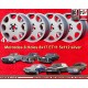 4 wheels 8 Holes 8x17 5x112 Mercedes 123  123 107 108 109 116 126 silver