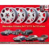 4 wheels 8 Holes 8x17 5x112 Mercedes 123  123 107 108 109 116 126 silver