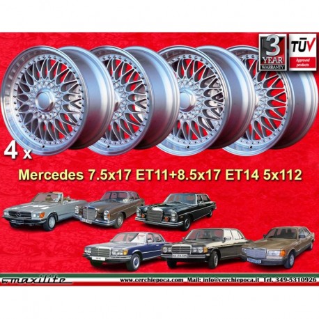 4 jantes RC90 7.5x17 + 8.5x17 5x112 Mercedes 123  123 107 108 109 116 126