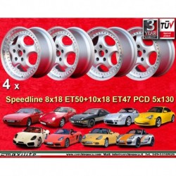 4 jantes Speedline Cup 8x18 + 10x18 5x130 Porsche 944  944 turbo 993 993 turbo 996 996 4S 996 turbo 981 982 986 987 968 