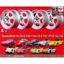 4 cerchi Speedline Cup 8x18 ET50 + 10x18 ET61 5x130 Porsche 944 