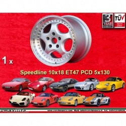 1 llanta Speedline Cup 10x18 5x130 Porsche 993  993 996 986 928 968 silver/polished