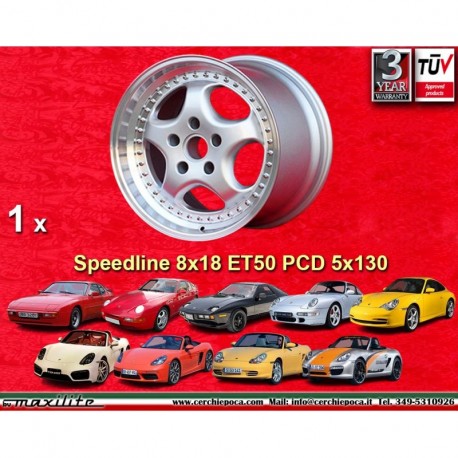 1 Felge Speedline Cup 8x18 5x130 Porsche 944  944 turbo 993 993 turbo 996 996 4S 996 turbo 981 982 986 987 968 928 silve