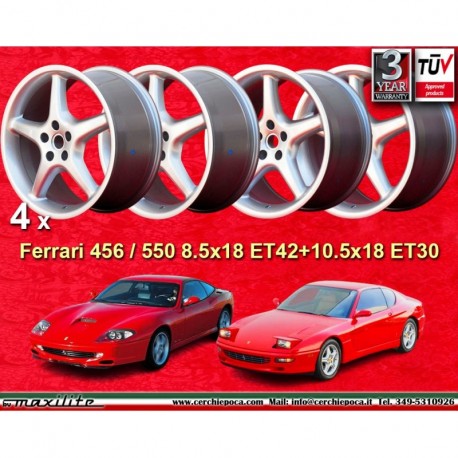 4 wheels 550 8.5x18 + 10.5x18 5x108 Ferrari 456  456 550