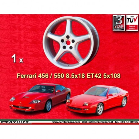 1 wheel 550 8.5x18 5x108 Ferrari 456  456 550 silver