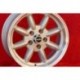 4 cerchi Minilite 7x15 ET20 5x108 Volvo 100  silver/diamond cut