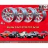 4 Felgen Minilite 5.5x15 5x108 Volvo 100  100 200 700 900 silver/diamond cut