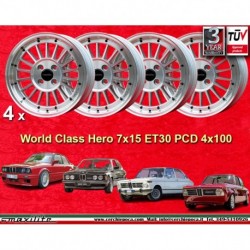 4 llantas WCHE 7x15 4x100 Opel VW Mazda Toyota BMW E30  E30 1502-2002 tii Opel Kadett B-C Manta Ascona A-B GT Olympia A 