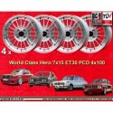 4 wheels WCHE 7x15 4x100 Opel VW Mazda Toyota BMW E30  E30 1502-2002 tii Opel Kadett B-C Manta Ascona A-B GT Olympia A R