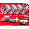4 Felgen Minilite 5x10 + Radschrauben KM2 126 4x101.6 Mini Mk1-3  Mk1-3 850 1000