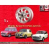 1 wheel Minilite 5x12 4x101.6 Mini Mk1-3  Mk1-3 850 1000 1275 GT silver/diamond cut