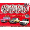 4 llantas Minilite 5x12  + tuercas KM2 126 4x101.6 Mini Mk1-3  Mk1-3 850 1000 1275 GT