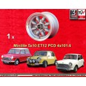 1 cerchio Minilite 5x10 ET12 4x101.6 Mini Mk1-3  silver/diamond cut
