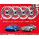 4 cerchi WCHE 7x15 ET30 4x100 Opel VW Mazda Toyota BMW E30  silver/diamond cut
