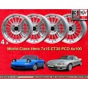 4 wheels WCHE 7x15 4x100 Opel VW Mazda Toyota BMW E30  E30 1502-2002 tii Opel Kadett B-C Manta Ascona A-B GT Olympia A R