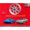 1 llanta Minilite 7x15 4x100 Mazda MX5  MX5 NA NB silver/diamond cut
