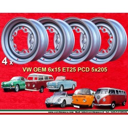 4 pz. Cerchi Volkswagen Maggiolino 6x15 ET25 5x205