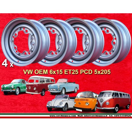 4 pcs. Volkswagen Beetle 6x15 ET25 5x205 wheels