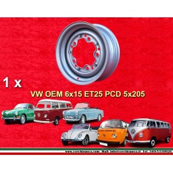 1 Stk Volkswagen Käfer Felge 6x15 ET25 5x205