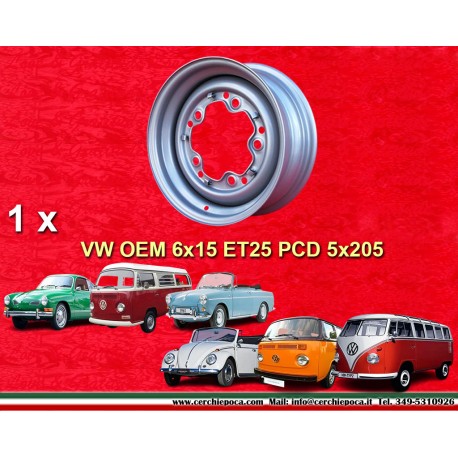 1 pc. Volkswagen Beetle 6x15 ET25 5x205 wheel