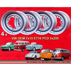 4 Stk Volkswagen Käfer Felgen 7x15 ET16 5x205