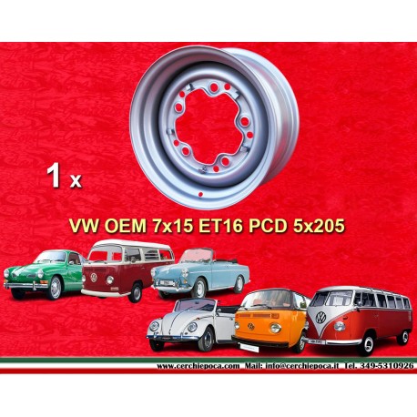 1 pcs. Volkswagen Beetle 7x15 ET16 5x205 wheel