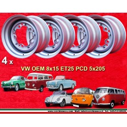 4 pz. Cerchi Volkswagen Maggiolino 8x15 ET25 5x205