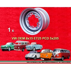 1 pz. Cerchio Volkswagen Maggiolino 8x15 ET25 5x205