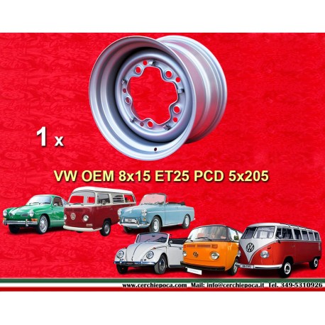 1 pc. Volkswagen Beetle 8x15 ET25 5x205 wheel
