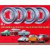 4 Felgen OE 5.5x15 + 5.5x15 5x205 Volkswagen VW  VW 1950-67 5.5x15  PCD 5x205  ET15  ABE  silver