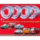 4 wheels OE 6x15 + 7x15 5x205 Volkswagen VW  VW 1950-67 6x15  PCD 5x205 ET25  silver