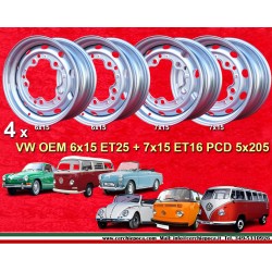 4 Stk Volkswagen Kafer Felgen 6x15 ET25 5x205