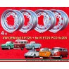 4 jantes OE 6x15 + 8x15 5x205 Volkswagen VW  VW 1950-67 6x15  PCD 5x205 ET25  silver