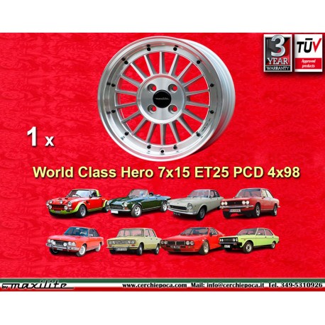Fiat WCHE 7x15 ET25 4x98 silver/diamond cut Alfetta, Alfetta GT   GTV, 33, 75 1.6i, 1.8i, 2.0TDI, 90, 164,cerchio wheel jante fe