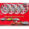 4 Felgen Minilite 5.5x15 4x130 VW Porsche 914  914 1.7 1.8 2.0 Volkswagen Beetle 67- Karmann Ghia 67- Type 3 411 412 sil