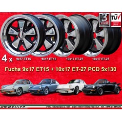 4 pcs. wheels Porsche  Fuchs 9x17 ET15 10x17 ET-27 5x130 fully polished 911 SC, Carrera -1989, turbo -1987 arriere