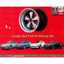 1 jante Fuchs 10x17 5x130 Porsche 911  911 SC Carrera -1989 turbo -1987 anodized look