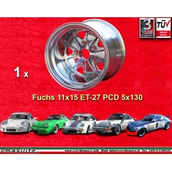 Porsche  Fuchs 11x15 ET-27 5x130 fully polished 911 turbo body back axle, turbo 3,3 brakes clear cerchio llanta felge wheel jant