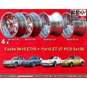 4 jantes Fuchs 9x15 + 11x15 5x130 Porsche 911  911 SC Carrera -1987