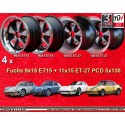 4 wheels Fuchs 9x15 + 11x15 5x130 Porsche 911  911 SC Carrera -1987