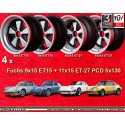 4 wheels Fuchs 9x15 + 11x15 5x130 Porsche 911  911 SC Carrera -1987