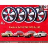 4 cerchi Fuchs 4.5x15 ET42 5x130 Porsche 356  anodized look